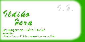 ildiko hera business card